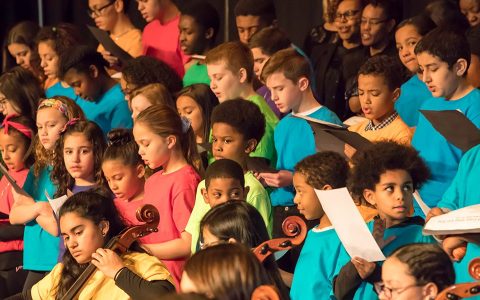 Sonido students performing in the MLK day celebration