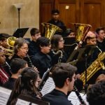 A partial shot of YWES playing in the winter concert