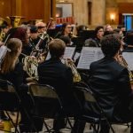 YWES from the side, playing in their winter concert